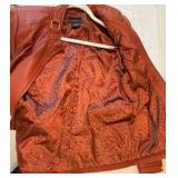 Bradley Burnt Orange Leather Women’s coat, by bradley bayou clothes