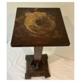 Vintage Art and Crafts Oak Wood plant stand, pedestal