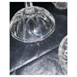 Leaded crystal candy dishes, pitcher, vase