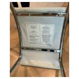 Set of 2 America Glenview white side chairs, white faux leatherette material