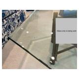 Beveled Glass table top, no base, Hexagon shape