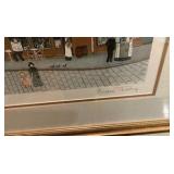 Signed lithograph titled "Hotel du bon dieu" by French artist Eliane Thierry