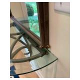 Ornate arched entryway mirror with matching wall console