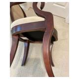 Henredon Cherry Wood High Back upholstered arm chair