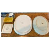 Cheese and cracker serving platters