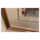 Signed lithograph titled "Hotel du bon dieu" by French artist Eliane Thierry