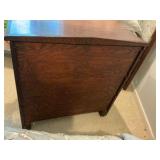 Vintage Art deco "waterfall" style 3 drawer lowboy dresser, early 1930
