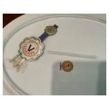 Vintage Limoges porcelain platter 24k gold gilded Vizavi, cherubs hand Decorated