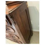 Victorian classic American wood dresser Handkerchief Drawers and distinct hand carved pulls