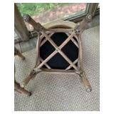 Outdoor Ratan patio set with glass tabletop, chairs