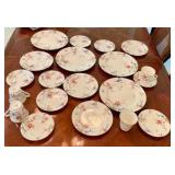 Petite Mikasa Bone Rose Glow fine China 4 place settings dishes