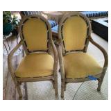 Outdoor Ratan patio set with glass tabletop, chairs