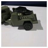 Vintage Tonka Military Jeep With Trailer Toy Vehicle