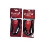 2 Livewire Essential 5 ft Interconnect Cables – 1/4" TRS Male to XLR Male