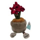 Play Right Hug Me Poinsettia Plant 11” Plush Potted Red Flower Stuffed Toy- New