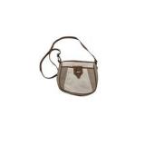 Faux Leather Brown Tan And Beige Cross Body Purse Adjustable Strap