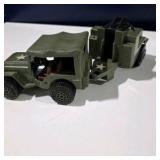 Vintage Tonka Military Jeep With Trailer Toy Vehicle