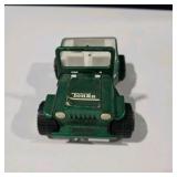 Vintage Green Tonka Jeep Toy Truck Metal Body White Interior