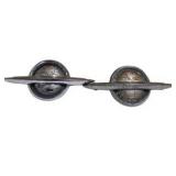 Pair of Vintage Chrome Globe & Wing Wall Sconce