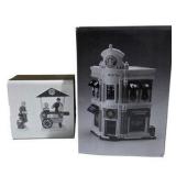 Dept. 56 Snow Village Starbucks Coffee Building and Coffee Cart
