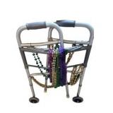 Medline Folding Walker With Wheels and Beaded Necklaces