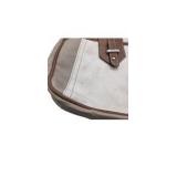 Faux Leather Brown Tan And Beige Cross Body Purse Adjustable Strap