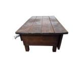 3-Piece Wood Furniture Lot – Matching Side Cabinets & Bench / Coffee Table