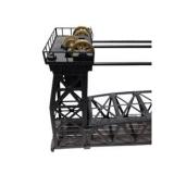 Estimated value $100 - $200! Large Model Train Lift Bridge / Drawbridge with Track, Towers & Brass Gear