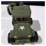 Vintage Tonka Military Jeep With Trailer Toy Vehicle