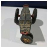 Vintage Metal Toy Tractor Made in USA Red & Gray Farm Tractor Decor