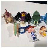 Mixed Character Toy Figure Lot Rugrats Disney Pixar Teletubbies & Fast Food Toys