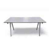 Original retail value: $250 IKEA TROTTEN Rectangular Desk Table Gray Top Metal Legs 63" x 31"