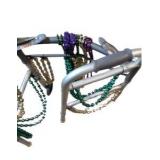 Medline Folding Walker With Wheels and Beaded Necklaces