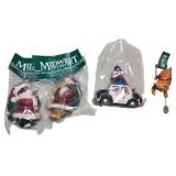 Midwest Importers Christmas Ornaments Lot – Santa Cat/Dog, K-9 Police Car & Cat Ornament