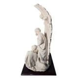 G. Armani Nativity Figurine Holy Family Angels on Wood Base – Florence Italy