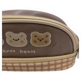 Lot of Small Pencil Case Zipper Bags Fun Prints Floral Bears Black Mesh Kids