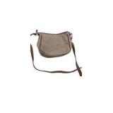 Faux Leather Brown Tan And Beige Cross Body Purse Adjustable Strap