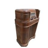 Vintage Philco 40-180 Console Tube Radio Wood Cabinet