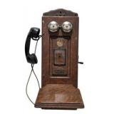 Estimated  $150-$250 value! Antique Monarch Telephone Mfg. Co. Wood Wall Telephone – Fort Dodge Iowa