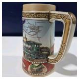 Miller High Life Great American Achievements 1st Transcontinental Railway Beer Stein Mug 1869