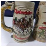 Budweiser Clydesdales Beer Stein & Anheuser-Busch Lidded Stein Lot