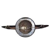 Pair of Vintage Chrome Globe & Wing Wall Sconce