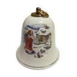 Precious Moments Christmas Stocking Hanger With Lights & Trim Shoppe Porcelain Musical Bell