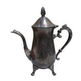 Mixed Decor Lot - Cardinal Poinsettia Stand, Silverplate Coffee Pot, Shakers & Candle Items