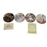 Norman Rockwell & Collector Plate Lot With COAs, First Haircut, Cradle Of Love, The Student & Mary Mary
