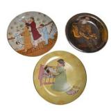 Norman Rockwell Collector Plates Lot – Happy Birthday Dear Mother, Little Mother & Christmas Dream w/ Boxes