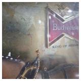 Budweiser Famous Clydesdale Horse Display, Framed Beer Advertising Shadow Box