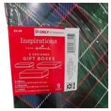 Hallmark Inspirations Christmas Gift Boxes Lot - Plaid & Merry Christmas Designs