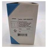 Electrical Lot - LIDER Black Matte Finish Mid-Size 2 Gang Decorator Plus Screwless Snap-in Wall Plates - Box of 10 - LSWP-32M & ELEGRP 15amp outlet with black Matte face plate pack of 10