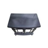 Black Electric Fireplace Stove Heater with Faux Logs, Glass Doors & Flame Effect - Working